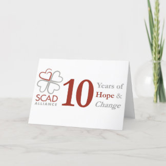10-årsdag Notecard Tack Kort