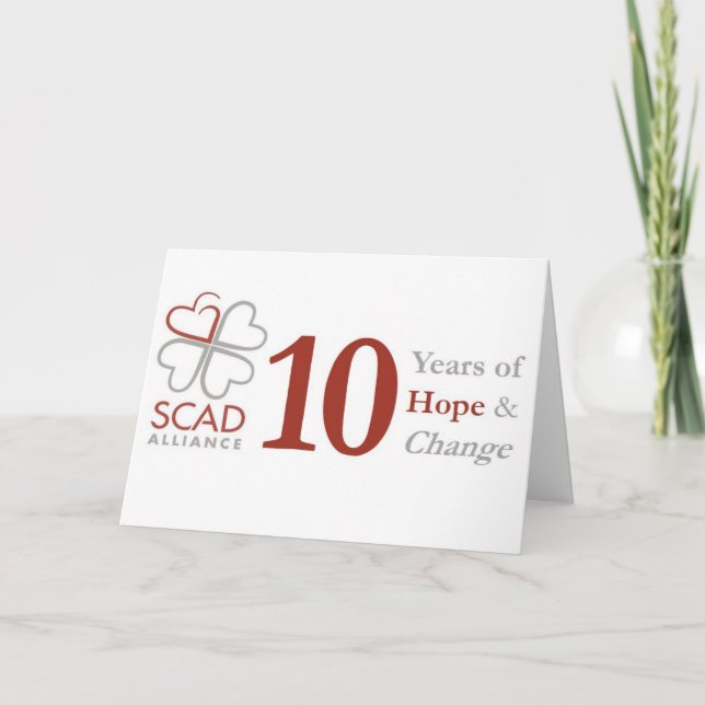 10-årsdag Notecard Tack Kort (Framsida)