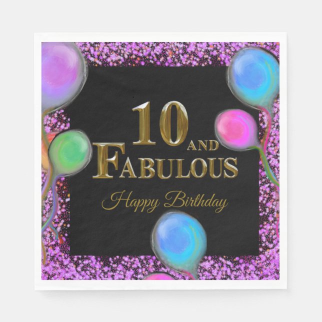 10-årsdag  pappersservett (Framsidan)