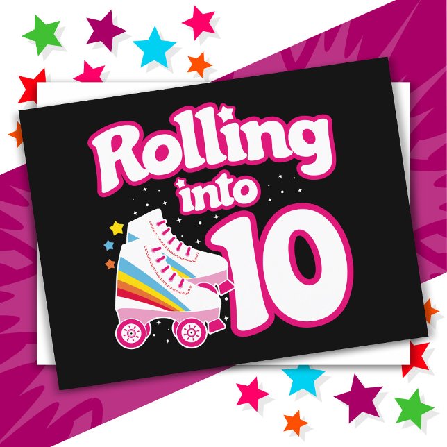 10-årsdag Rullskridsko 10 år gammal Skate Vykort (Skapare uppladdad)
