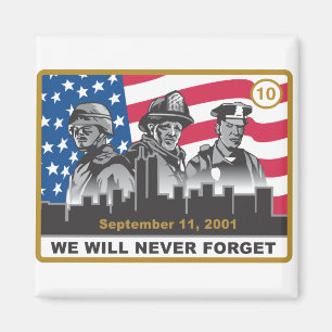 10 årsdagdesign för år 9/11 magnet