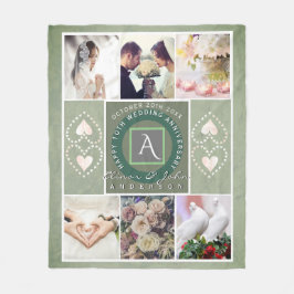 "10-årsdagen av Lycklig" 6 foton Tin färg Fleecefilt