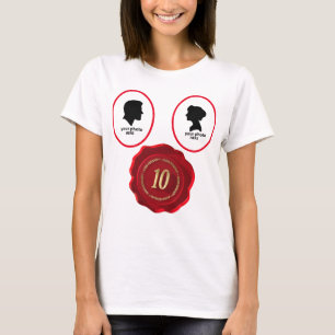 10-årsdagen av rödsäl i vax t shirt