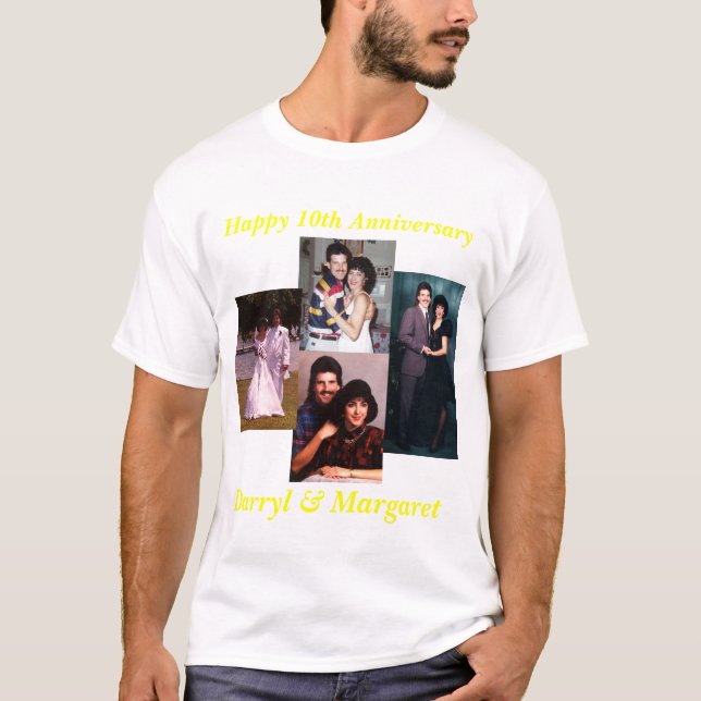 10-årsdagen Bröllop Tee Shirt (Framsida)