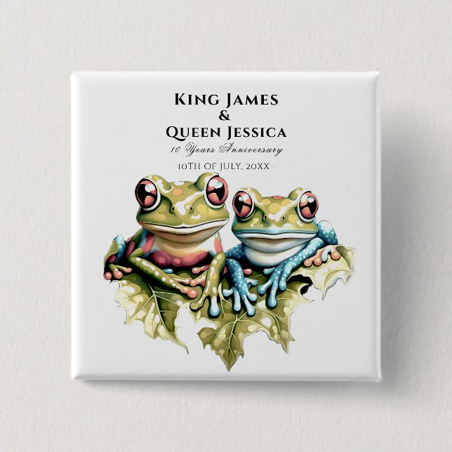 10-årsdagen för Bröllop, Garden Avslappnad Party Knapp (Framsida)