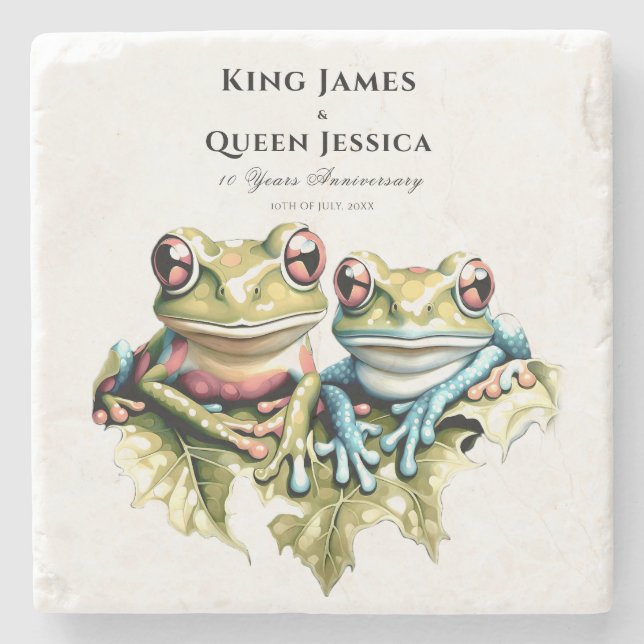 10-årsdagen för Bröllop, Garden Avslappnad Party Stenunderlägg (Framsidan)