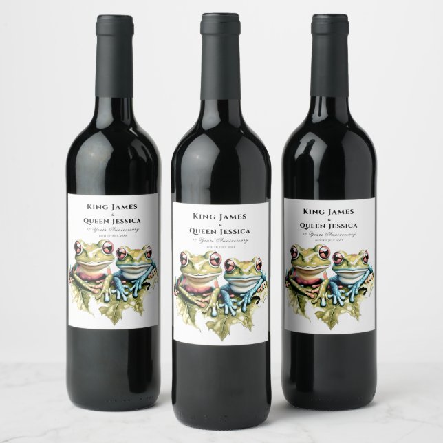 10-årsdagen för Bröllop, Garden Avslappnad Party Vinflaska Etikett (Flaskor)