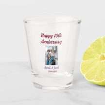 10-årsdagen för lycklig foto med bröllop par namn 