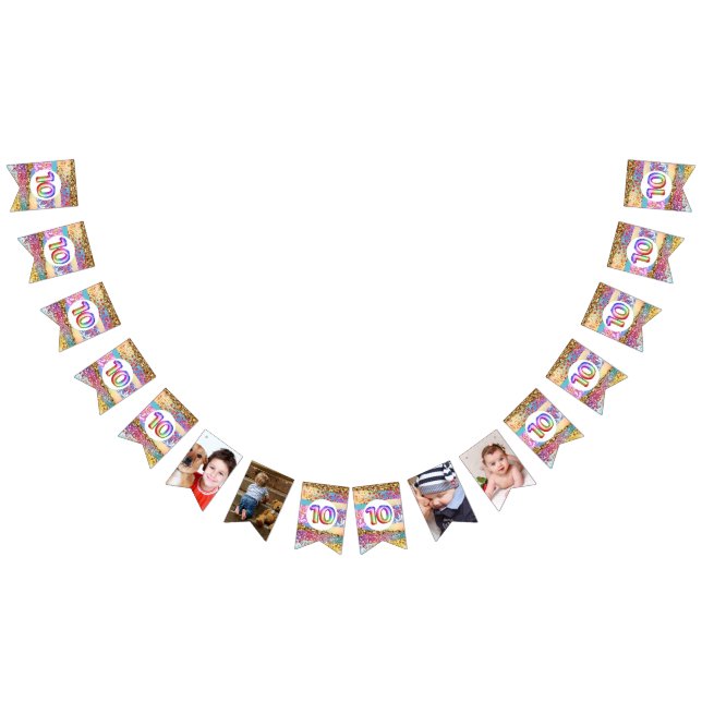 10-årsdagen för regnbågsföreställningen glitter DI Vimplar (Alla)