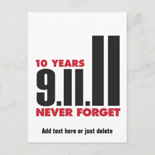 10-årsdagen september 11:e vykortet vykort