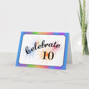 10-årsfirande kort