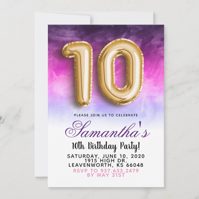 10-årsgradient-inbjudan inbjudningar (Framsida)