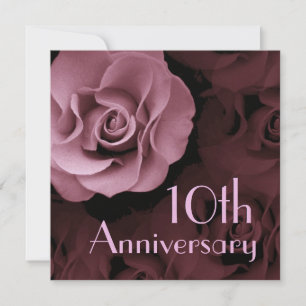 10-årsjubiléet - Rosa ros Inbjudningar