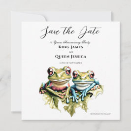 10-årsjubileum för bröllop Trädgårds Casual-firand Spara Datumet