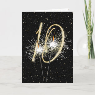 10-årsjubileum för miniatyrbilder kort