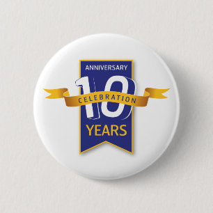 10-årsjubileumsdesign knapp