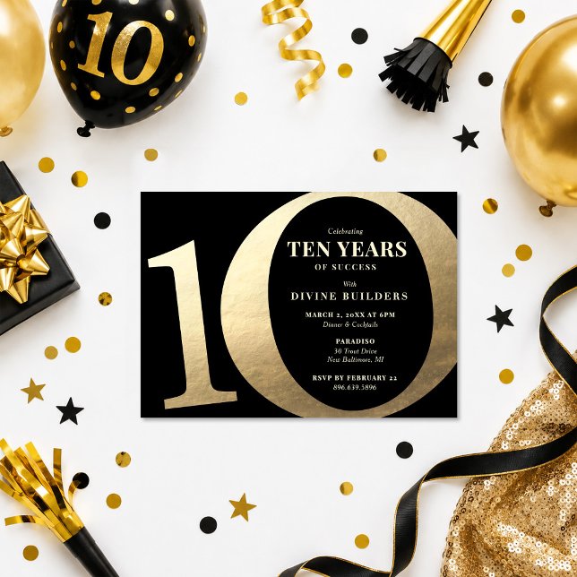 10-årsjubileumsfest inbjudningar (Skapare uppladdad)