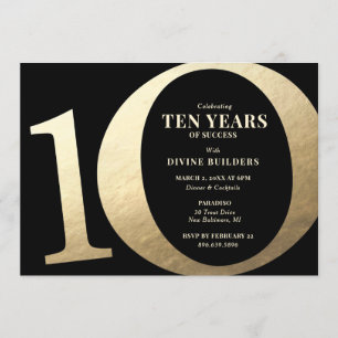 10-årsjubileumsfest inbjudningar