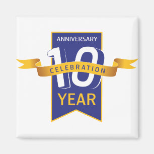 10-årsjubileumsfirande magnet