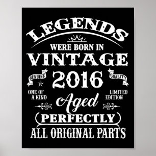 10-årspresent Legend Födelsedag Född År 2016 10 År Poster