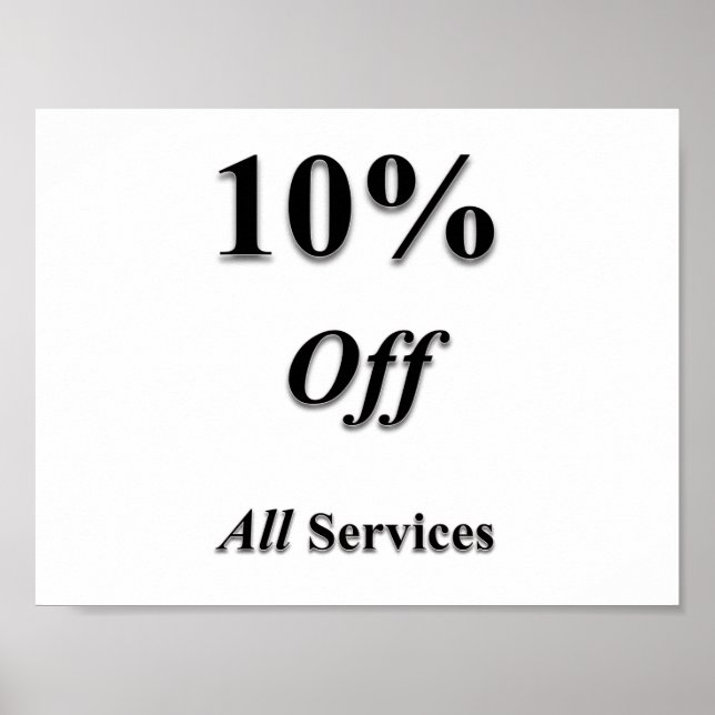 10 % av alla tjänster Poster projektionsyta (Framsidan)
