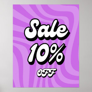 10 % av försäljningsskylt, försäljningsskylt för L Poster