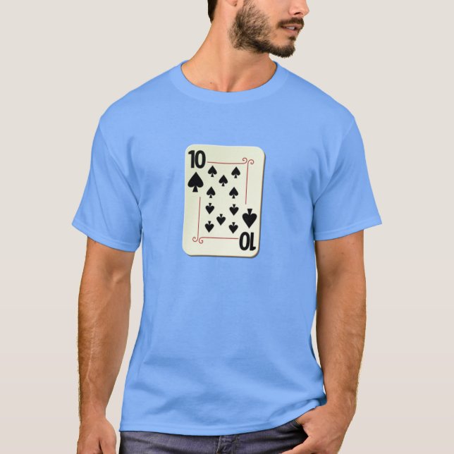 10 av spadar som leker kortet tee shirt (Framsida)