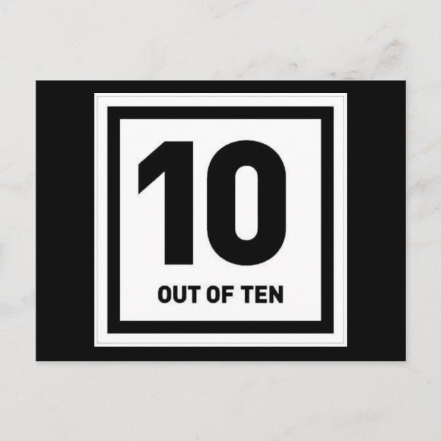10 av tio fräcka kommentarer vykort (Framsida)
