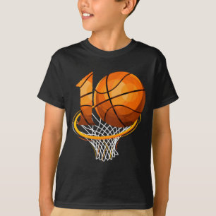 10 Basketboll tema Födelsedagsfesten Firande T Shirt