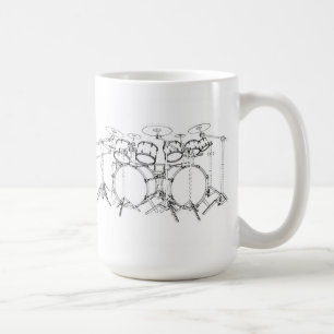 10 biet trummar satsen: Svart- & vitteckning: Kaffemugg