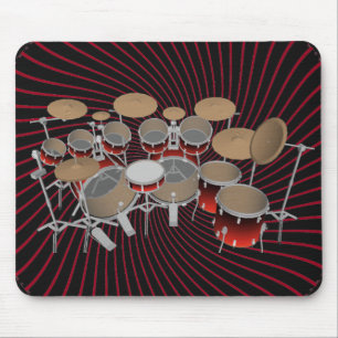 10 Biet-trumsats: Red Spiral Graphics: Mousepad Musmatta