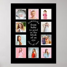 10 bilder från baby till examen Namn År Svart