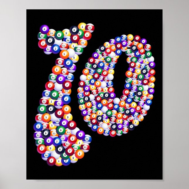 10 Billiard Bassäng Bord Poster (Framsidan)