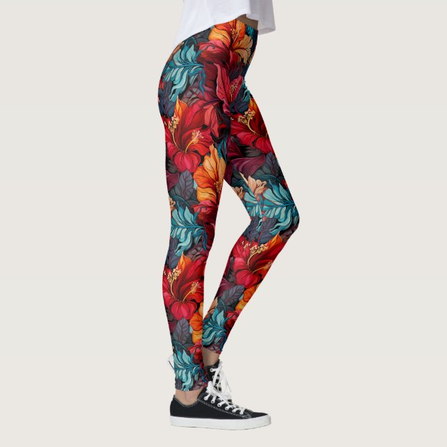 #10-Blommönster Leggings (Höger)