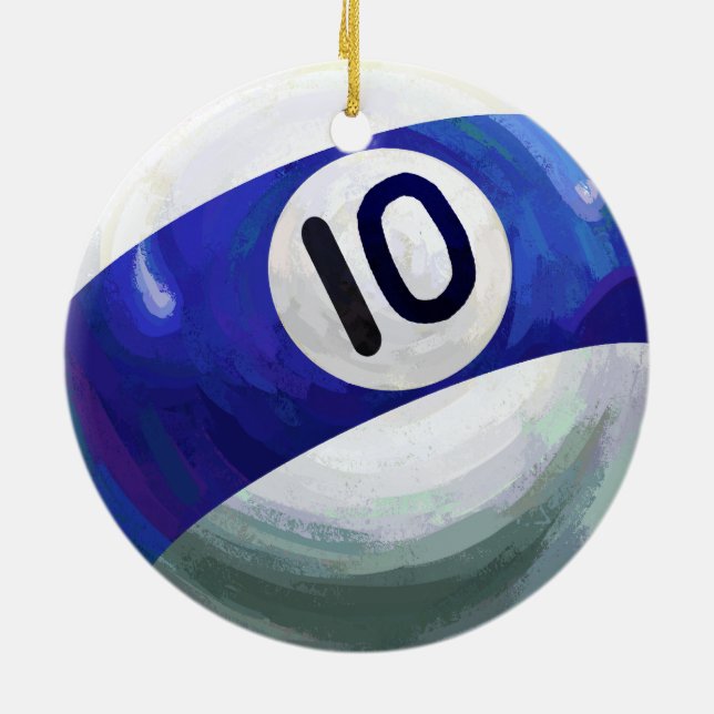 10 Boll Julgransprydnad Keramik (Baksidan)