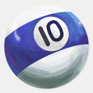 10 Boll Runt Klistermärke