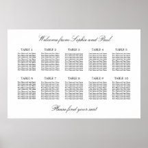 10 Bord Elegant Minimalistisk Placeringsplan