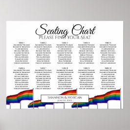 10 Bord Gay pride Bröllop raket för regnbåge Poster