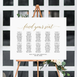 10 Bord-klass - hitta ditt sittplatsschema Poster