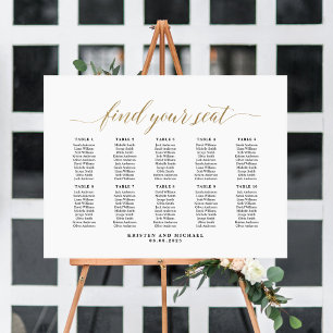10 Bord-klass - hitta ditt sittplatsschema Poster