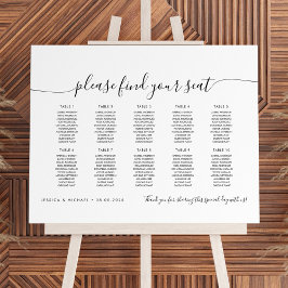 10 Bord Modern Sittplatsschema Poster