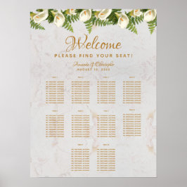 10 Bords Wedding Plats Arrangemang Calla Liljor Ma Poster