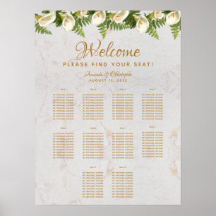 10 Bords Wedding Plats Arrangemang Calla Liljor Ma Poster