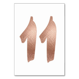 10 Bordsnummer Vit metallisk Rosa ros Guld