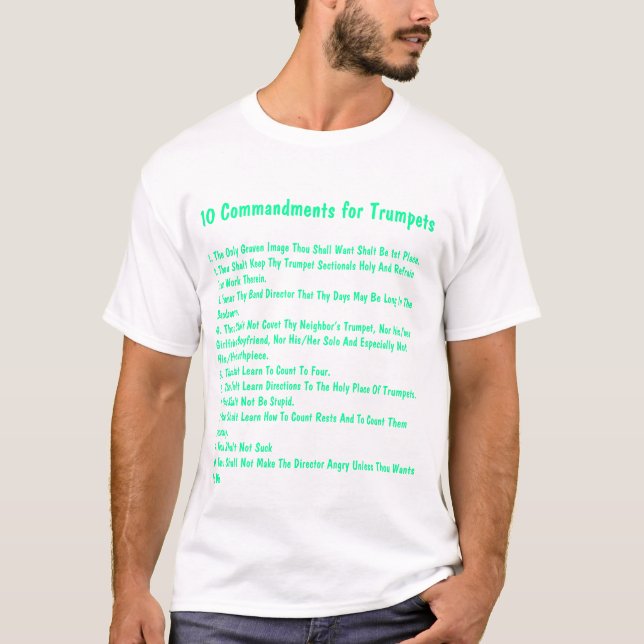 10 Commandments för trumpeter T-shirt (Framsida)
