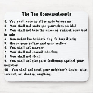 10 Commandments i en kall modern stilsort Musmatta