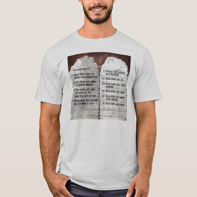 10 commandments T/shirt T Shirt (Framsida)