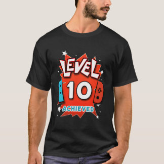 10-Coolors spelgåva på födelsedagsnivå för spelspe T Shirt