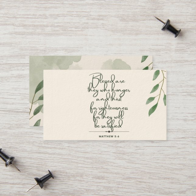 10 dagar med versionskort för skript | Matthew 5:6 (Fram/Back In Situ)