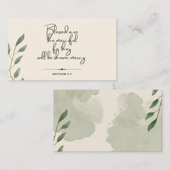 10 dagar med versionskort för skript | Matthew 5:7 (Fram/baksida)